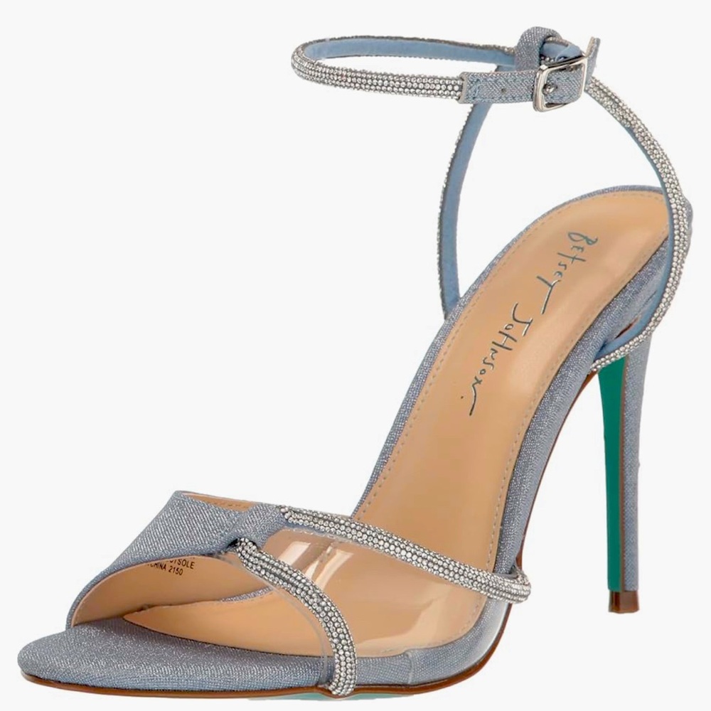 NEW - BETSEY JOHNSON Silver Sandal Heel